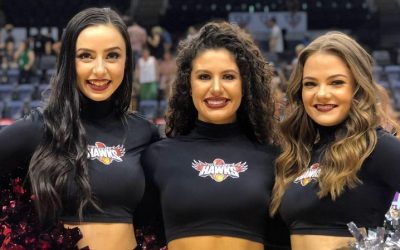 Illawarra Hawks cheerleaders light up court after year long break