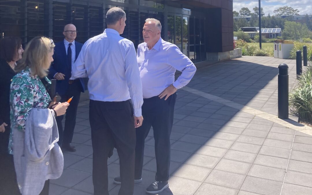 Lord Ian Botham visits UOW’s Innovation Campus