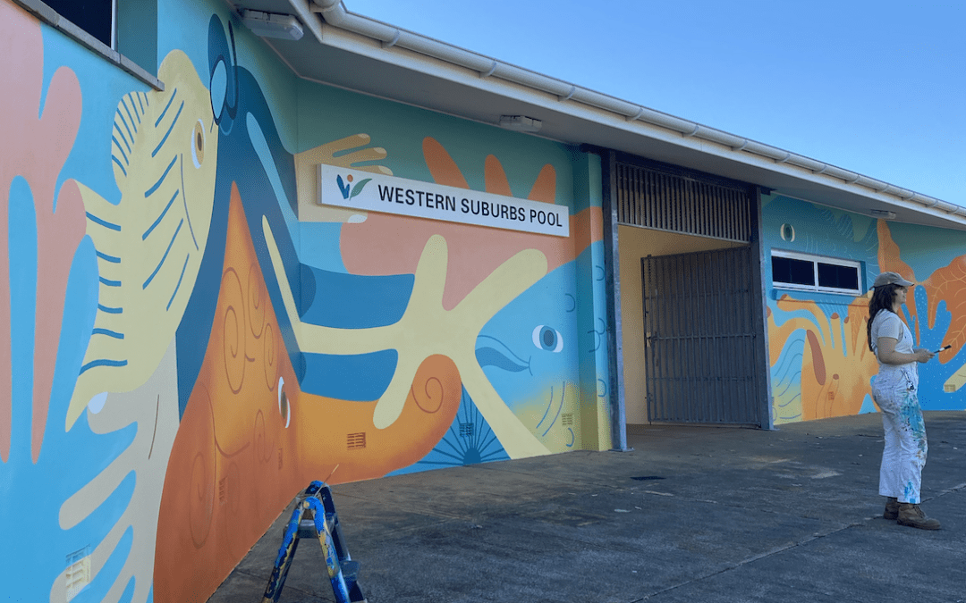 Sponge reef mural unveiled at Western Suburbs Pool